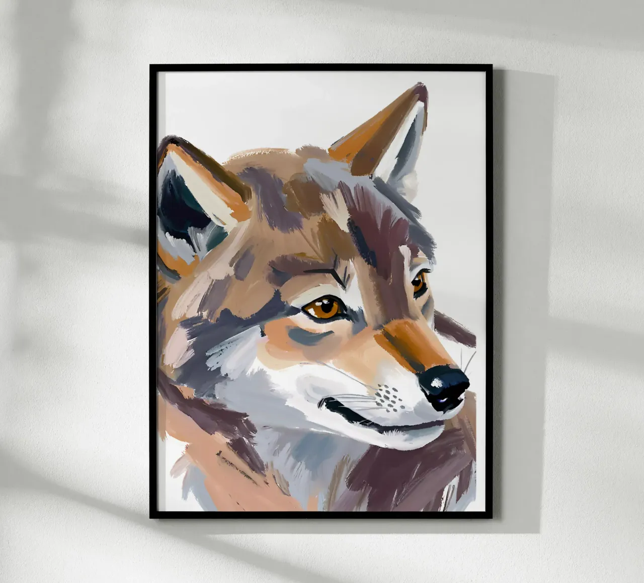 Kleiner Wolf poster con telaio in legno da Ohkimiko