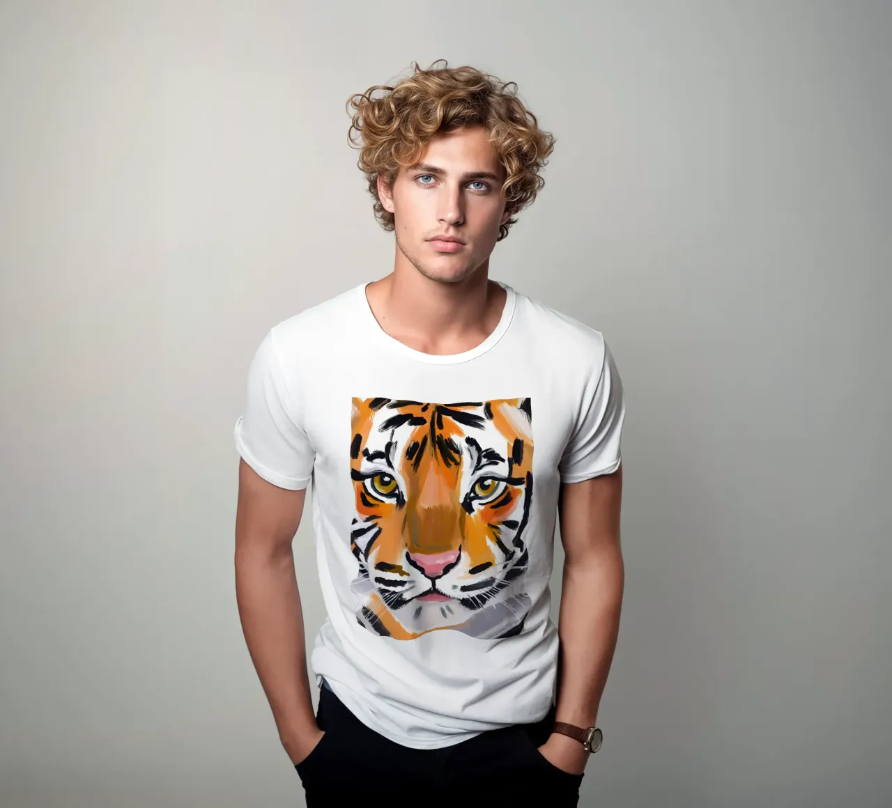 Tigergesicht t-shirt da Ohkimiko