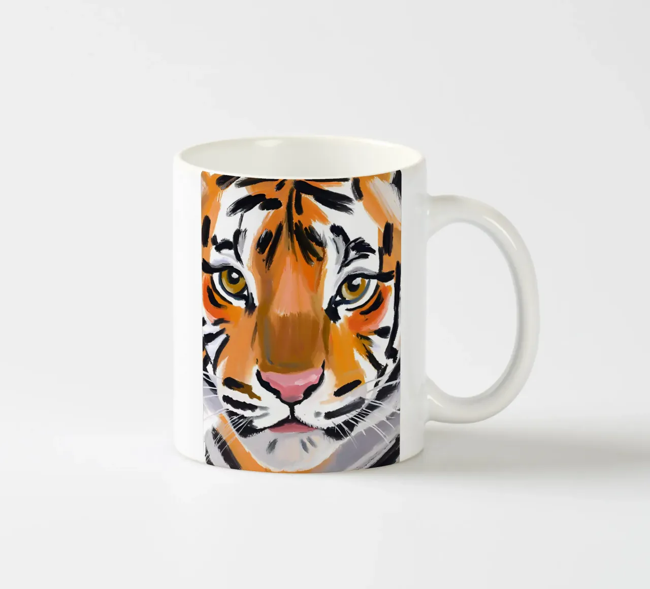 Tigergesicht tazza in ceramica da Ohkimiko