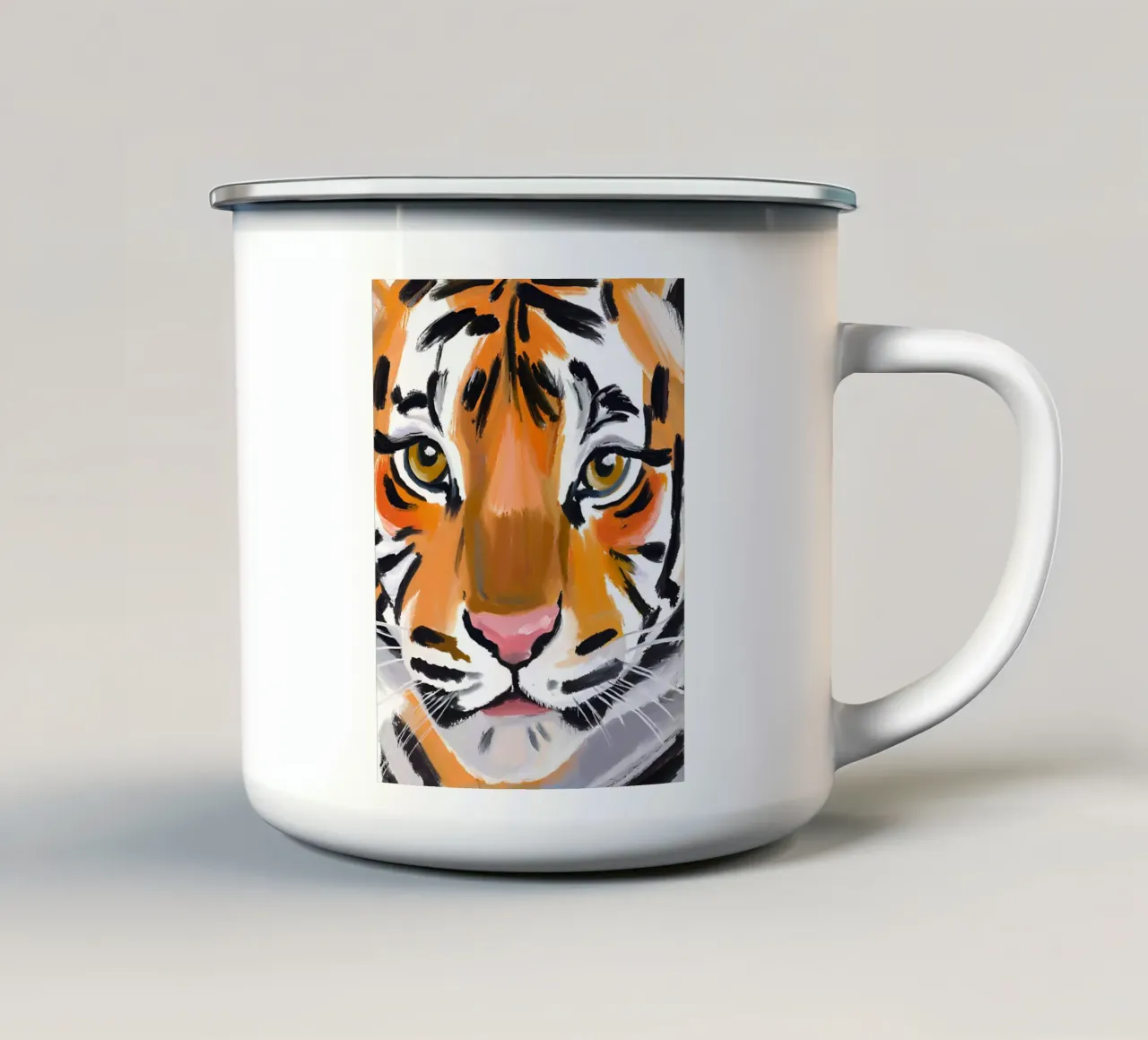 Tigergesicht tazza in smalto da Ohkimiko