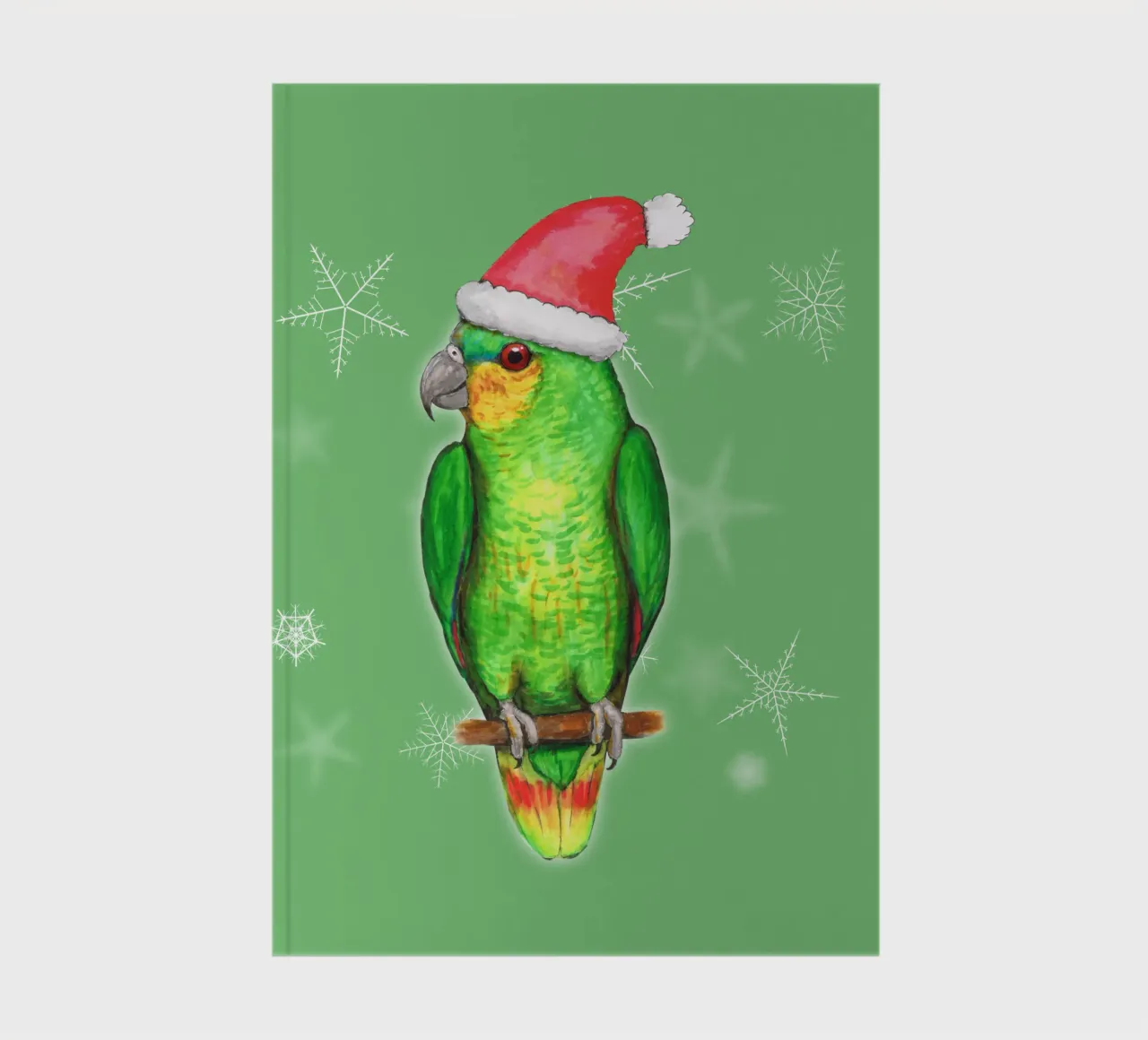 Perroquet amazone de Noël carnet de notes de BwiseLizzy