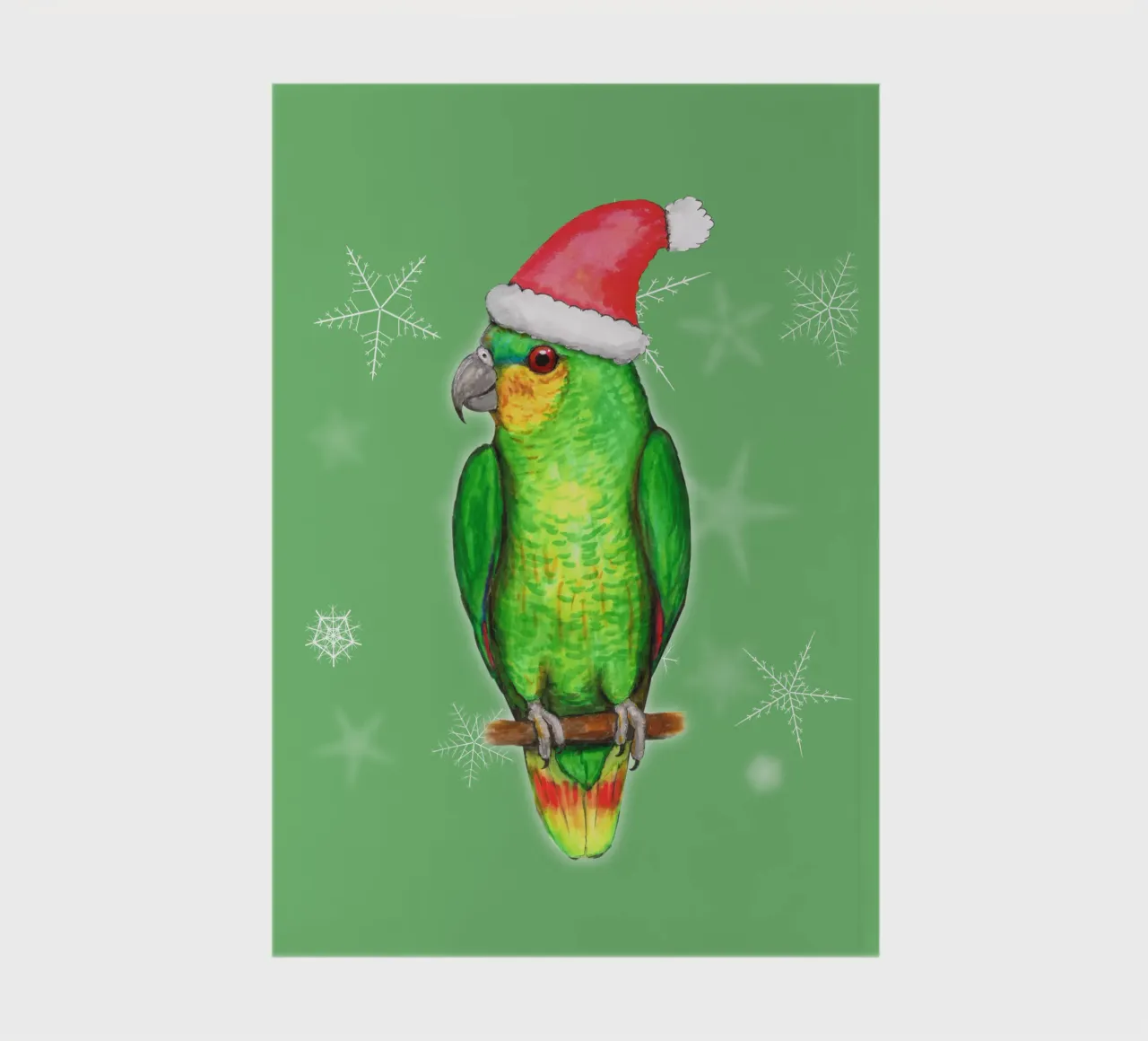 Perroquet amazone de Noël carnet de notes de BwiseLizzy