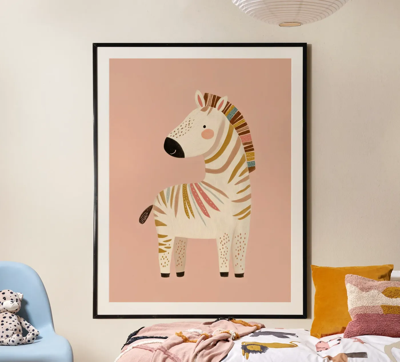Zebra arcobaleno poster da Lille Verden