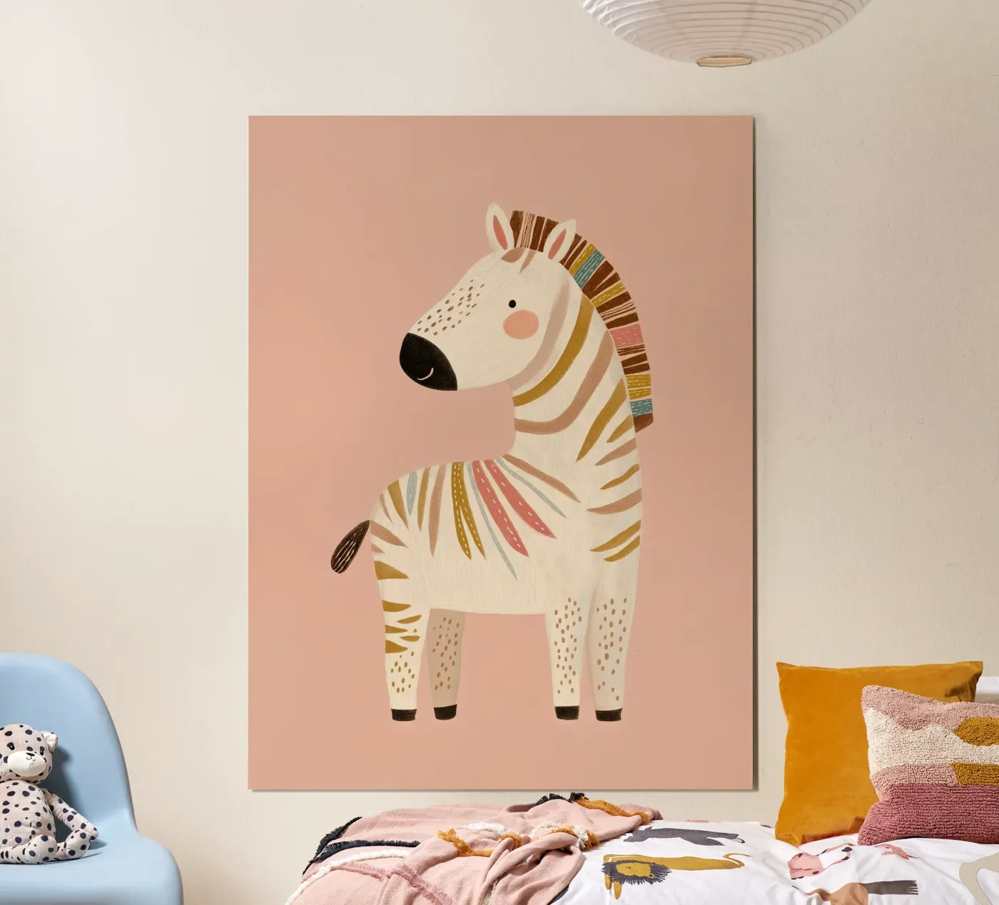 Zebra arcobaleno poster da Lille Verden