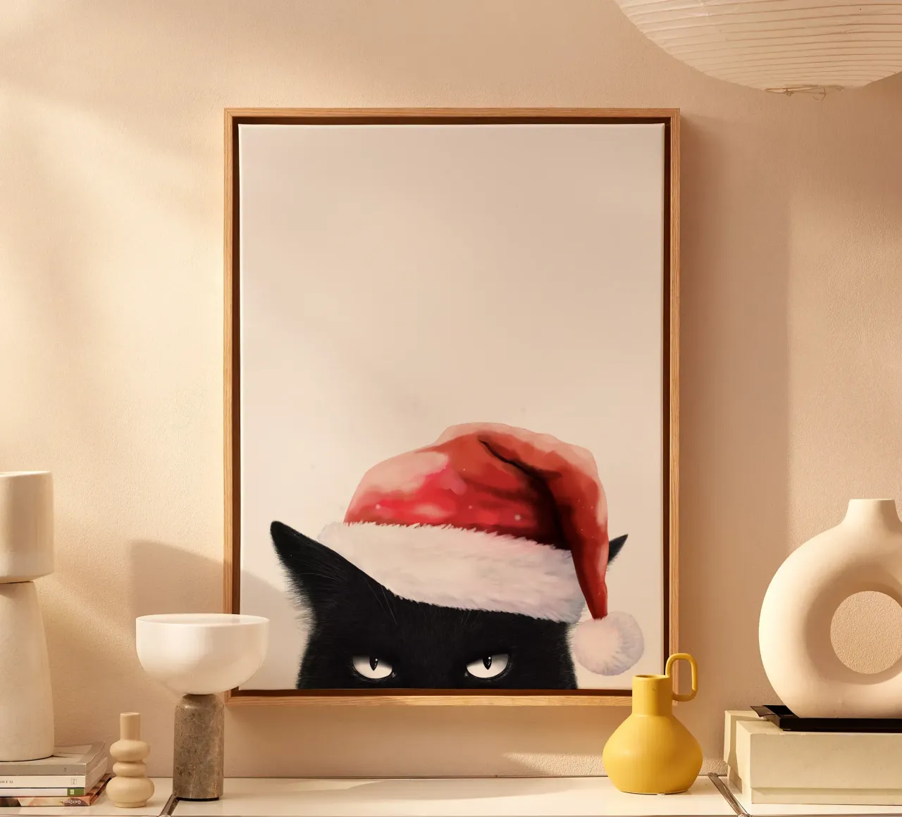 Bad Santa tela con Cornice a cassetta da valeriyakorenkova