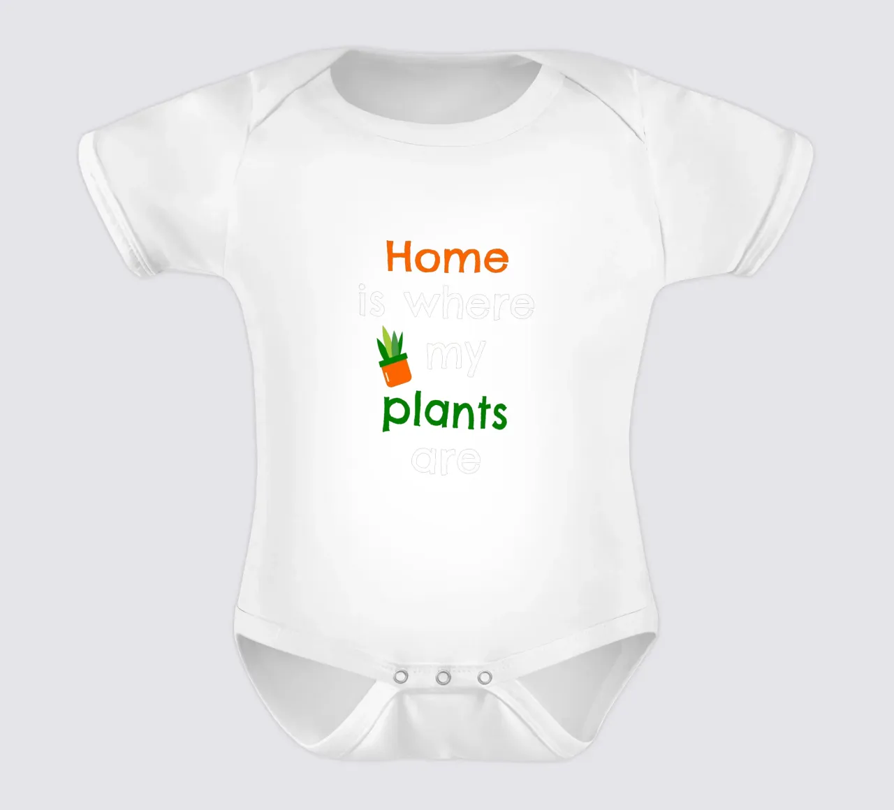Home is where my plants are body neonato maniche corte da mygreenvalue