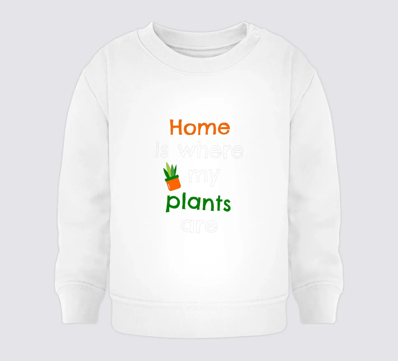Home is where my plants are felpa neonato da mygreenvalue