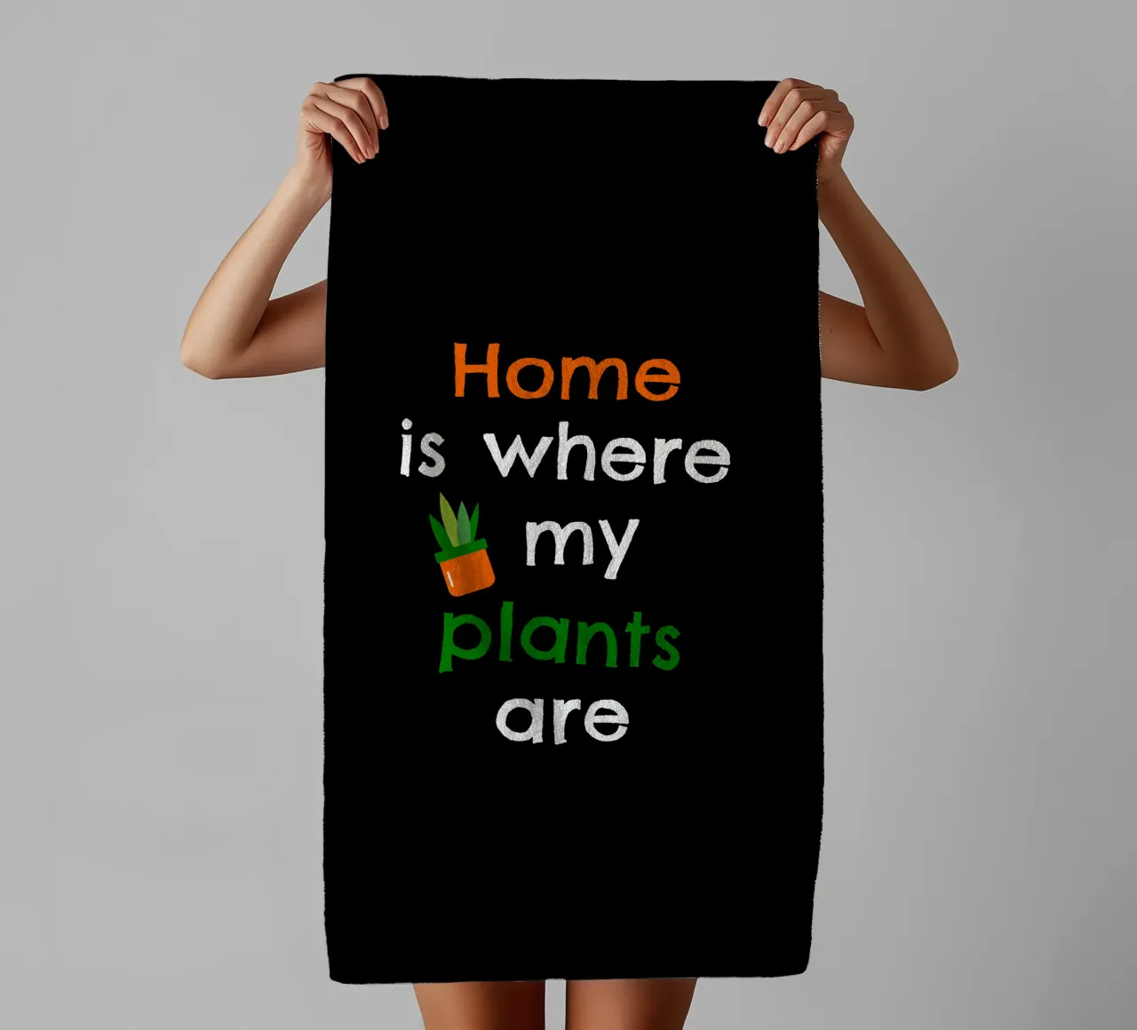 Home is where my plants are asciugamano da bagno da mygreenvalue
