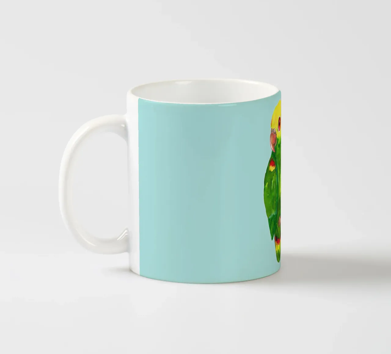 Pappagallo amazzone dalla testa gialla tazza in ceramica da BwiseLizzy