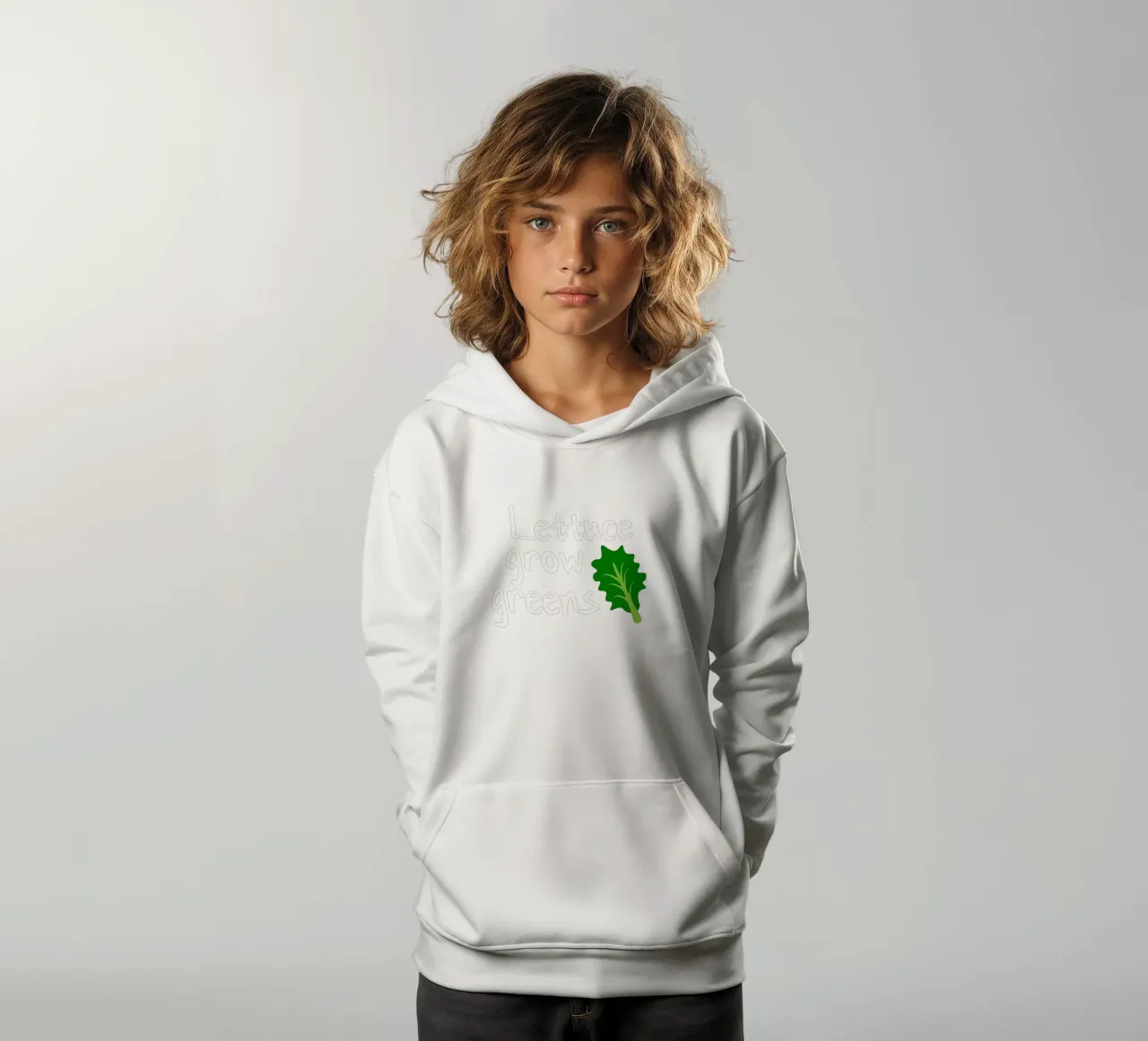 Lettuce grow greens kids hoodie by mygreenvalue