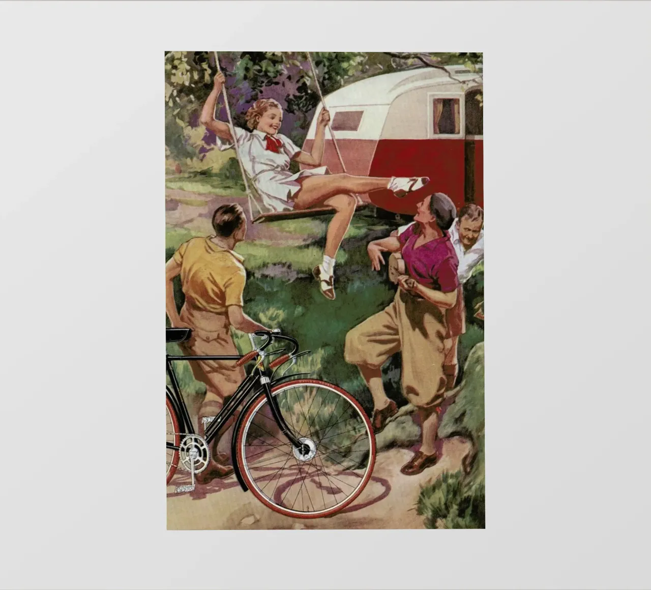 Cycling Caravan pellicola backlit da Hemingway Design