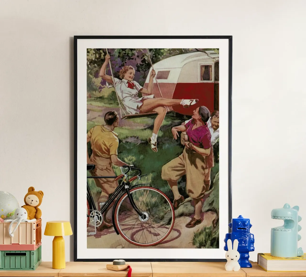 Cycling Caravan poster da Hemingway Design