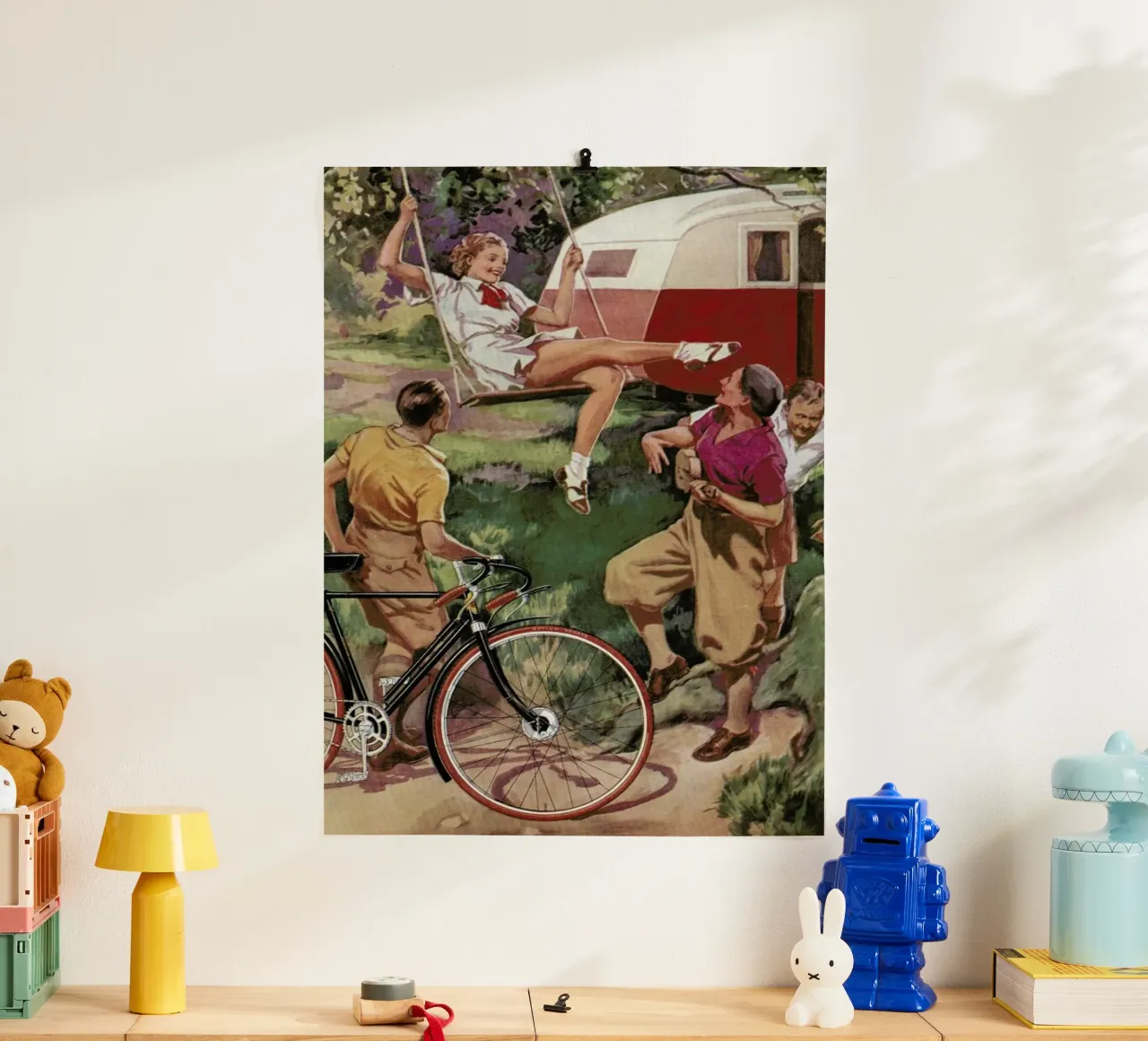 Cycling Caravan poster da Hemingway Design