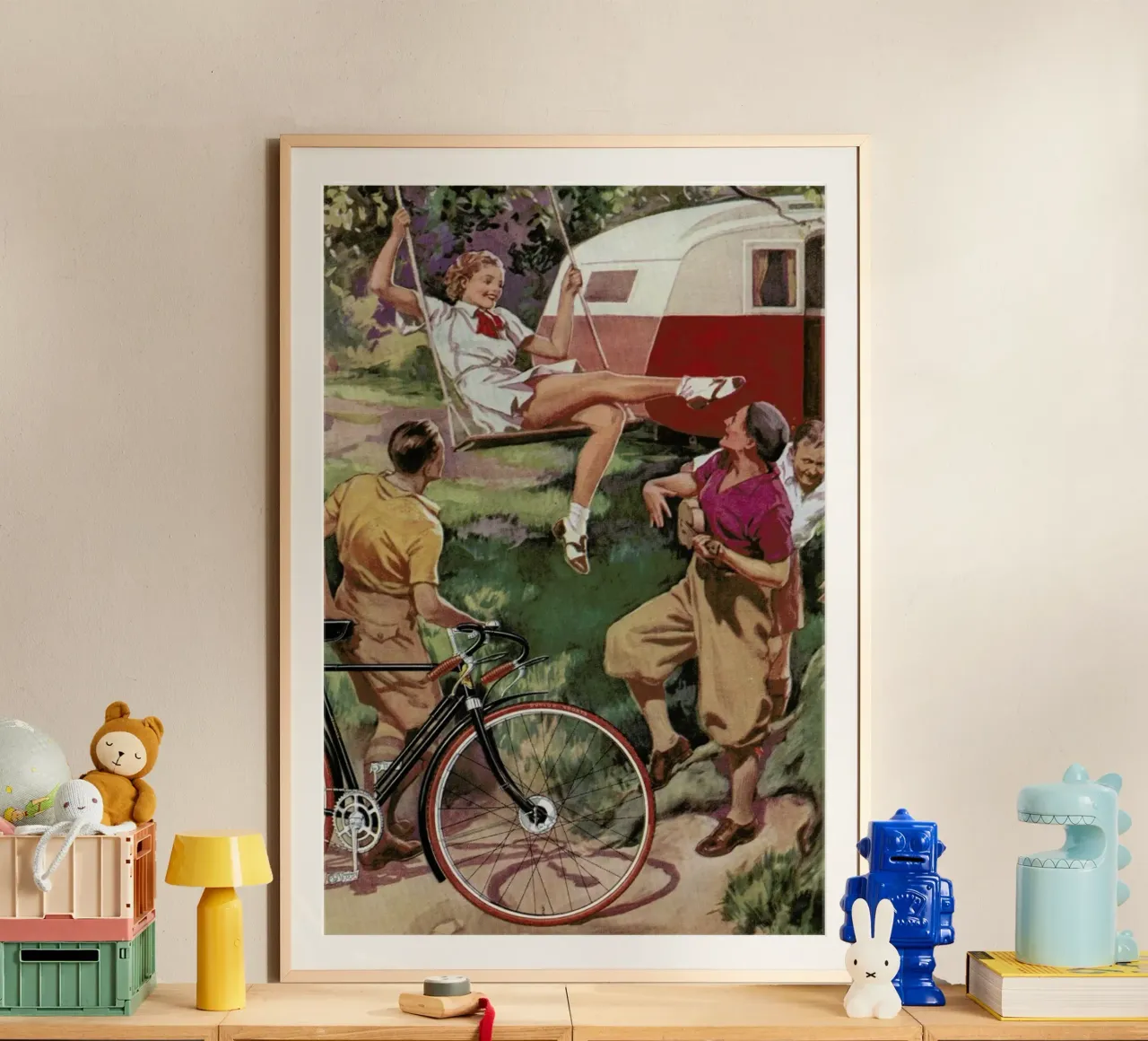 Cycling Caravan poster da Hemingway Design