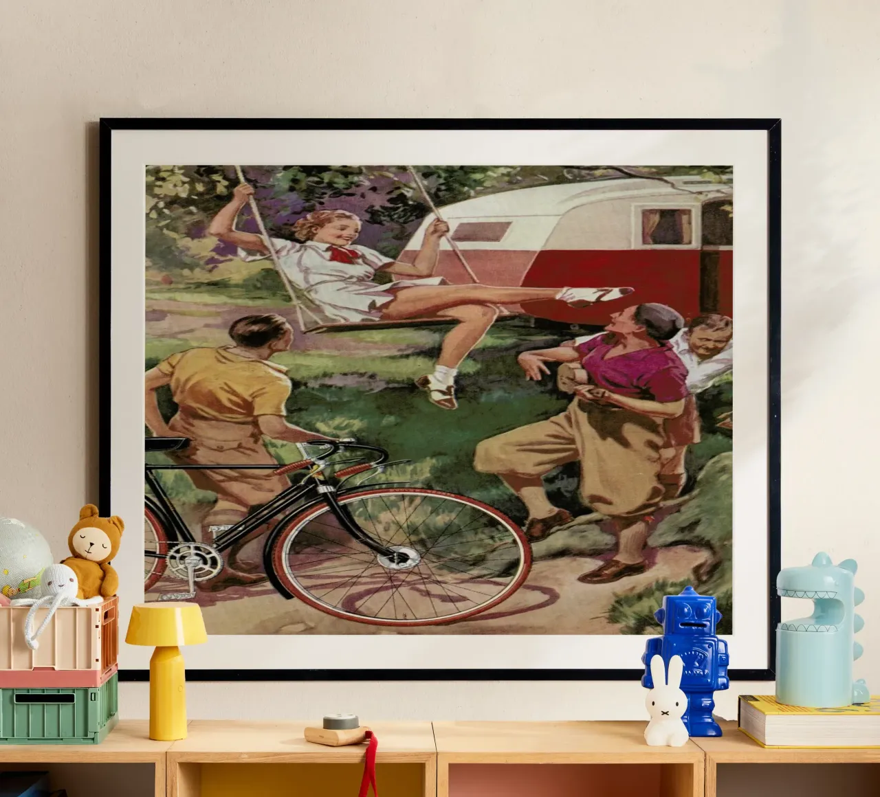 Cycling Caravan poster da Hemingway Design