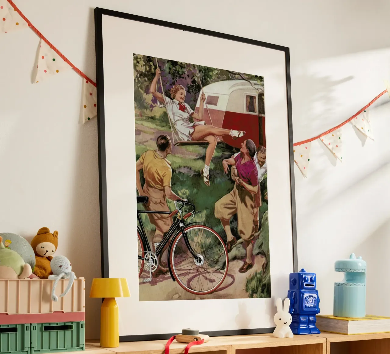 Cycling Caravan poster da Hemingway Design