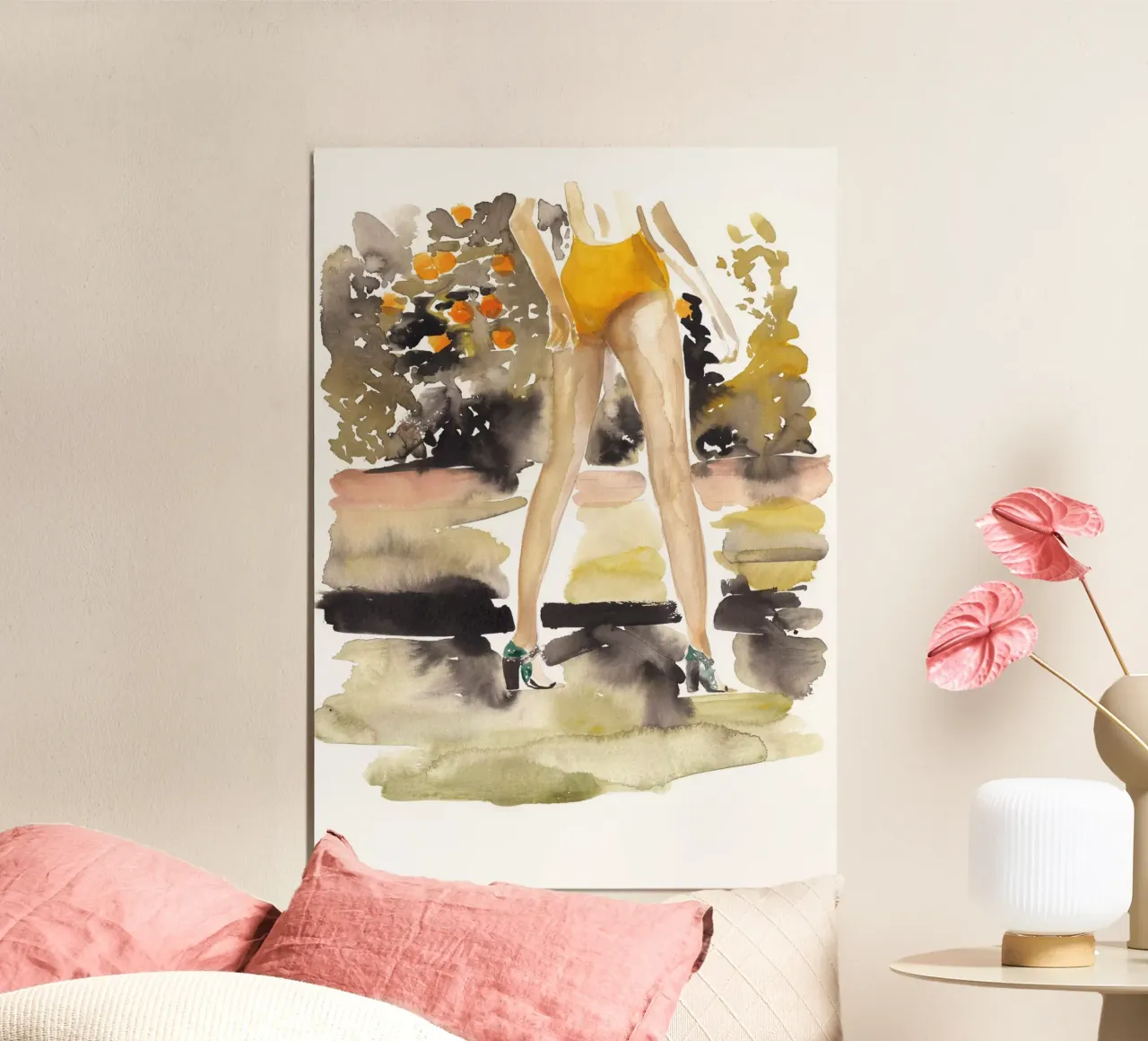 L is for Love and Limoncello poster con telaio in legno da Victoria Verbaan