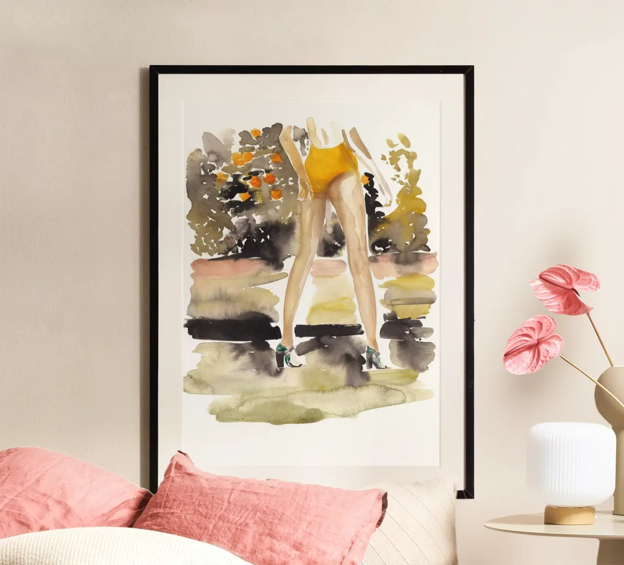 L is for Love and Limoncello poster con telaio in legno da Victoria Verbaan