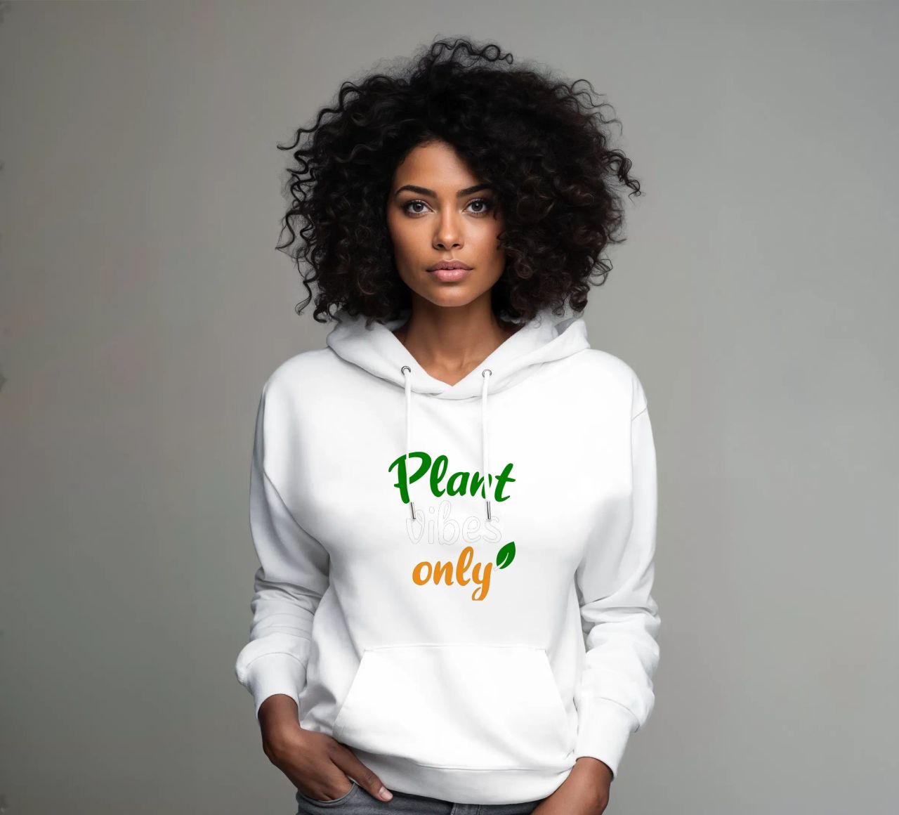 Plant vibes only felpa con cappuccio da mygreenvalue