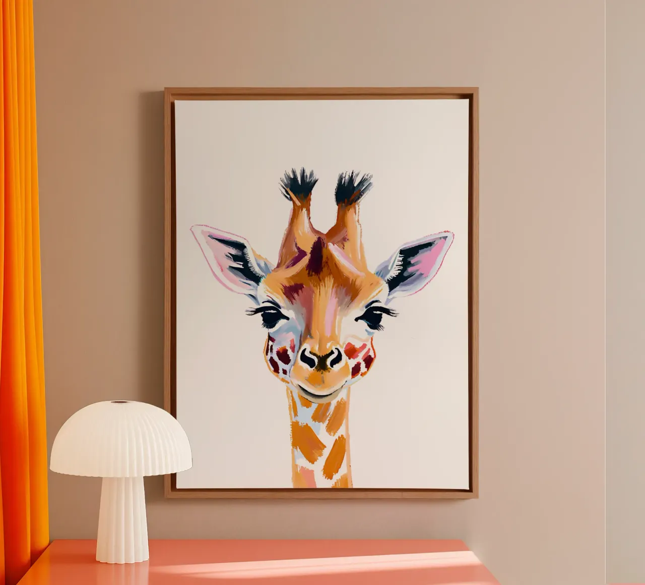 Kleine Giraffe canvas by Ohkimiko