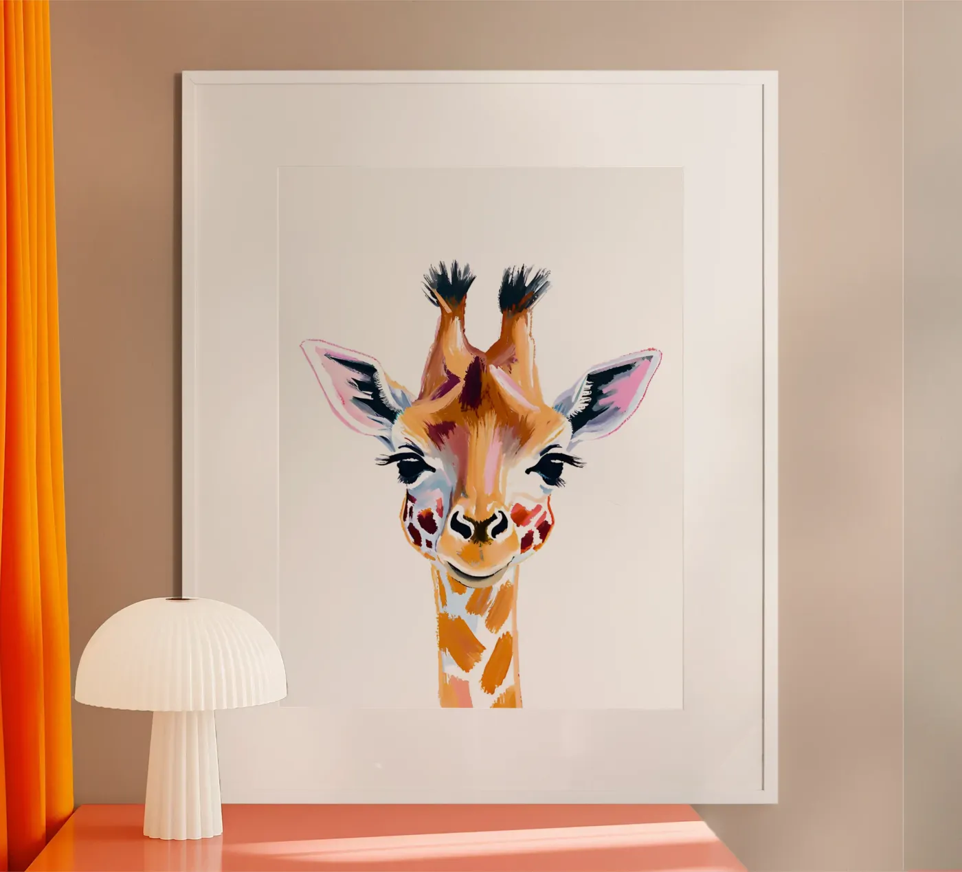 Kleine Giraffe poster da Ohkimiko