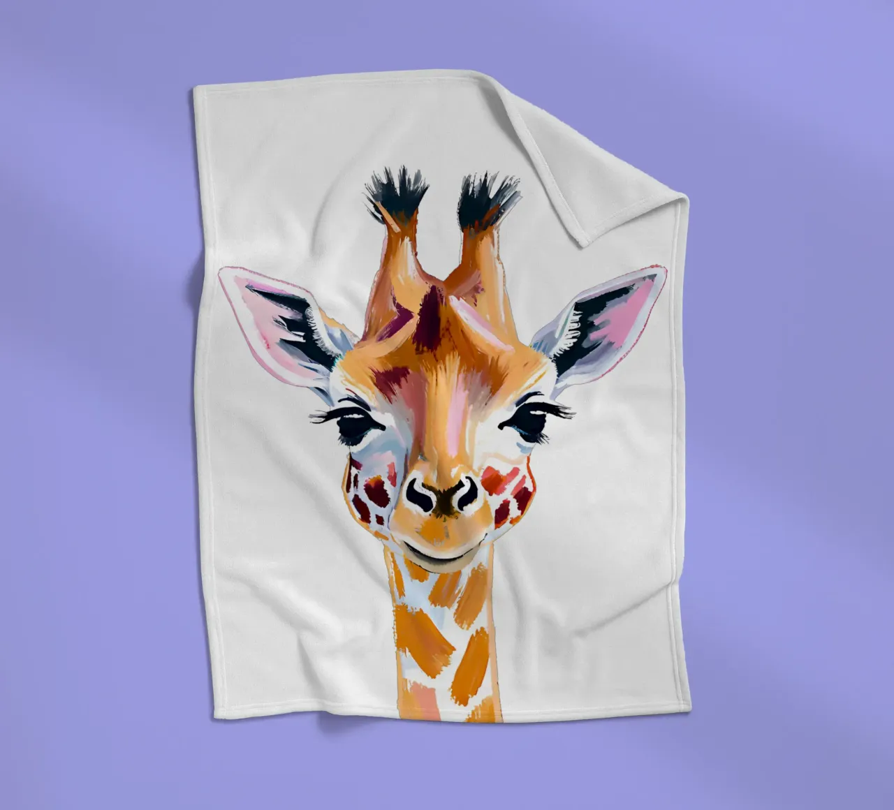 Kleine Giraffe fleece blanket by Ohkimiko