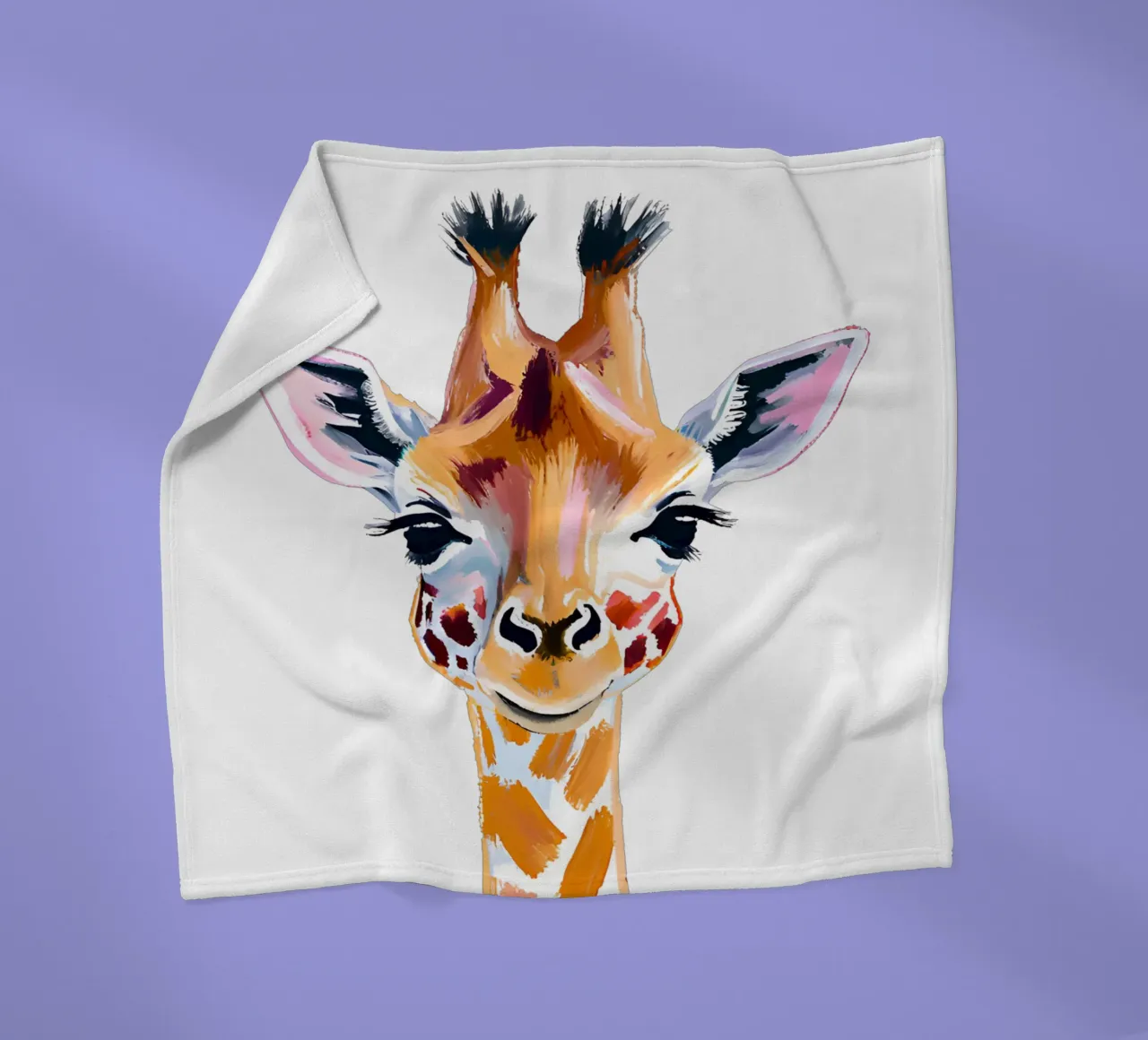 Kleine Giraffe fleece blanket by Ohkimiko