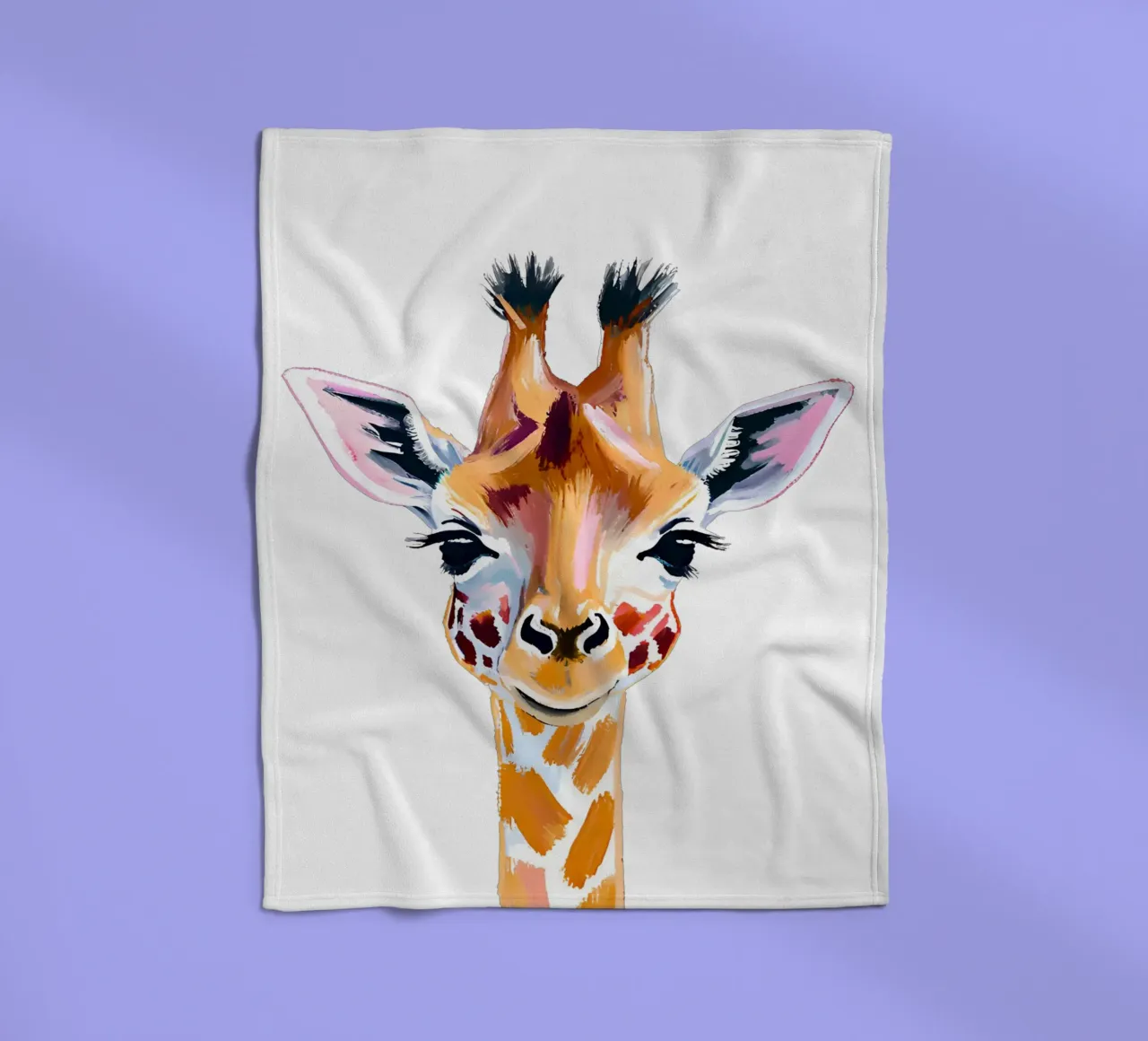 Kleine Giraffe fleece blanket by Ohkimiko