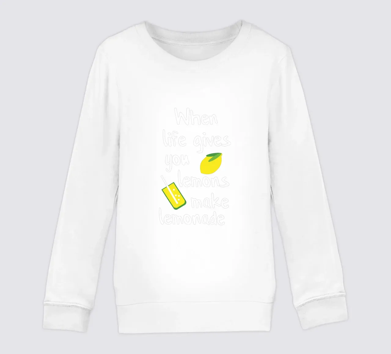when life gives you lemons make lemonade felpa bambino da mygreenvalue
