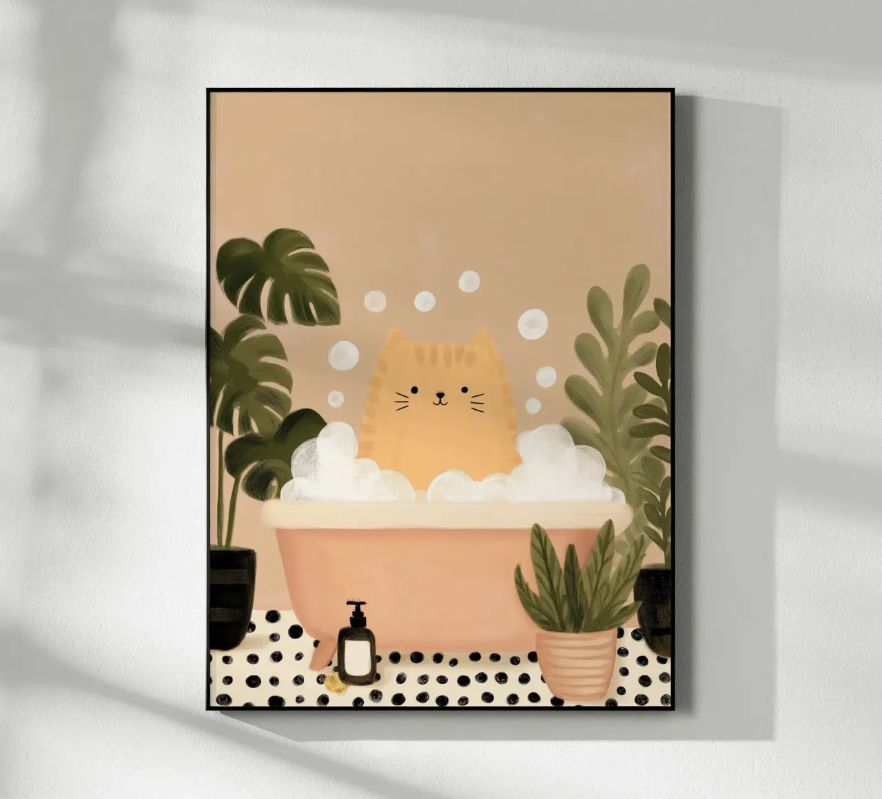 Bubble Bath Cat plexiglass da Lille Verden
