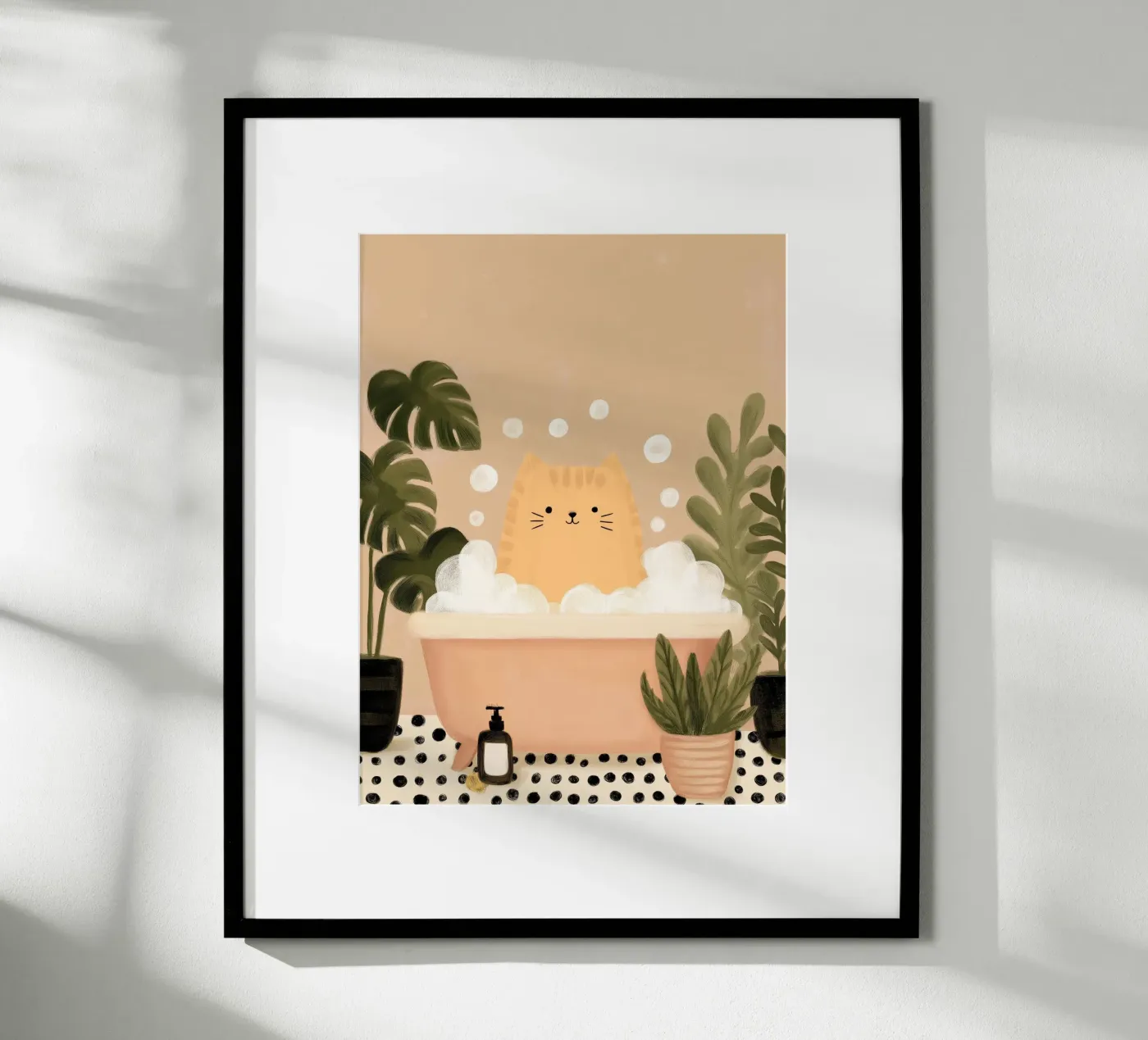 Bubble Bath Cat poster de Lille Verden