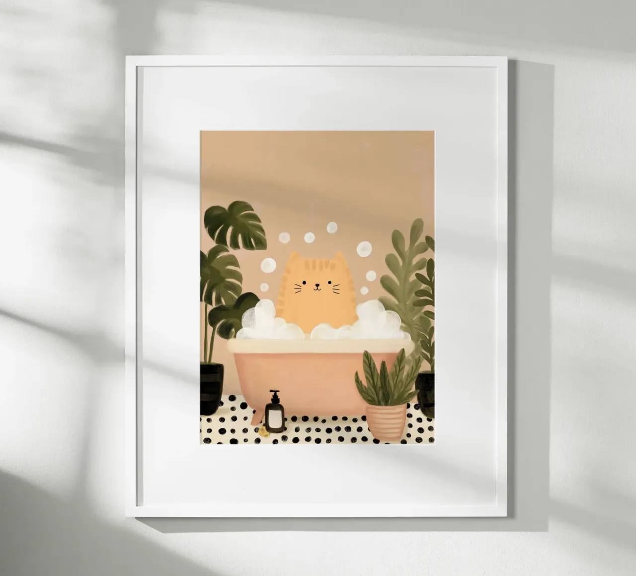 Bubble Bath Cat poster by Lille Verden