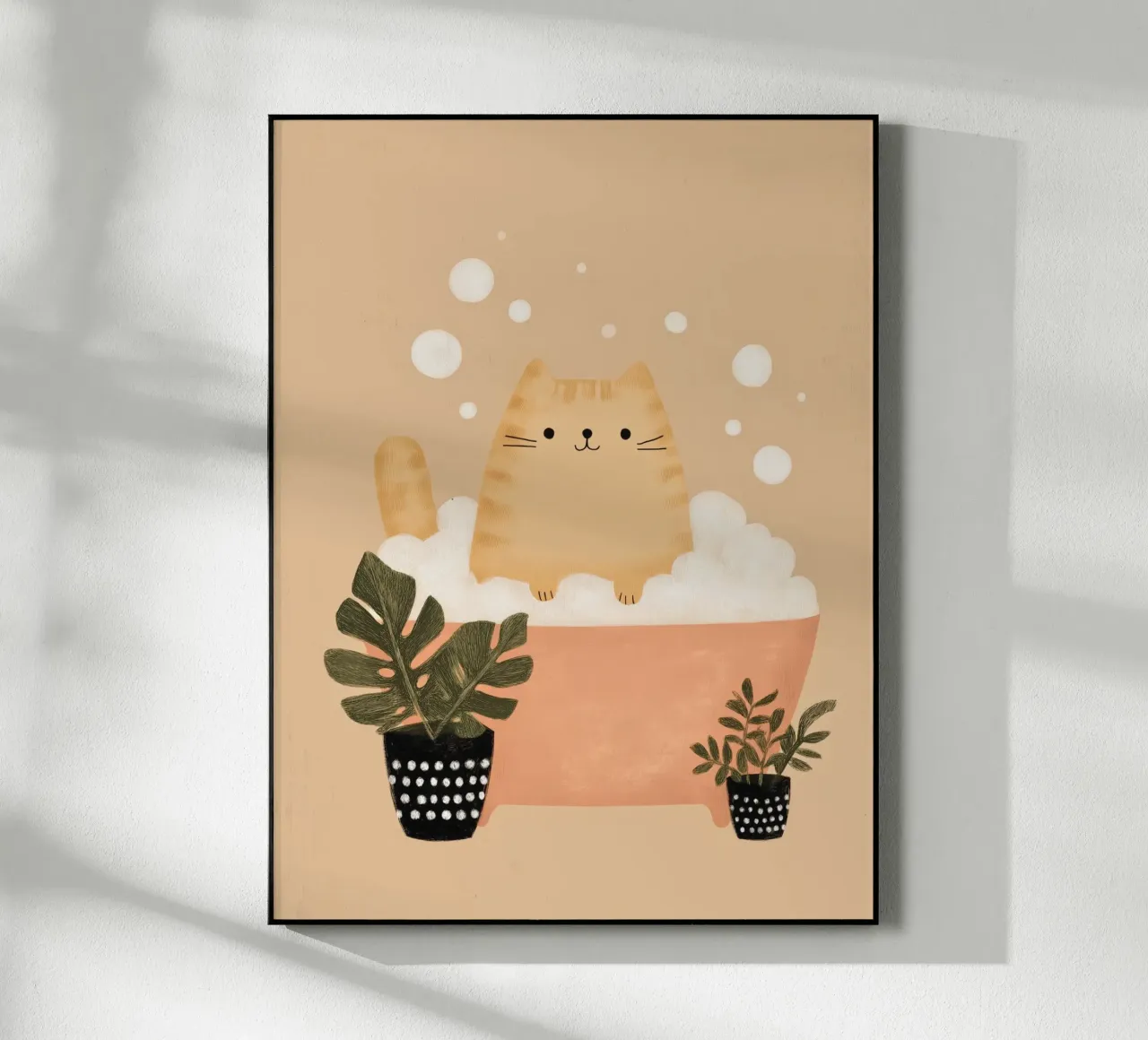 Bubble Bath Cat Acryl-Glas von Lille Verden