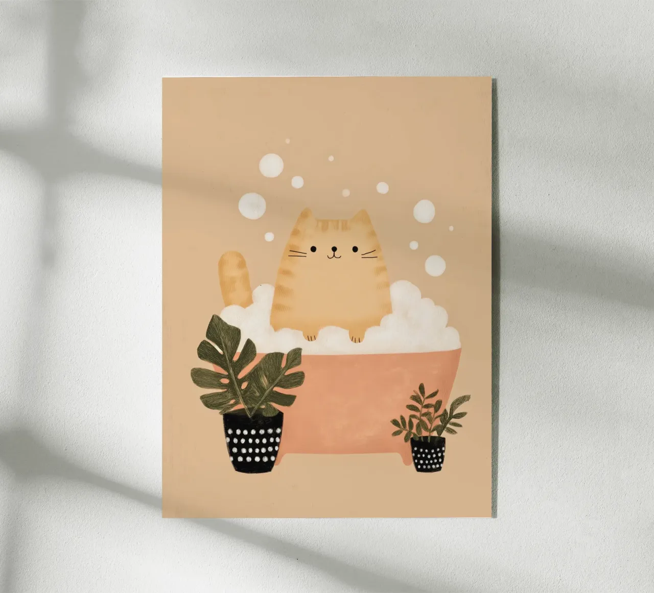 Bubble Bath Cat Acryl-Glas von Lille Verden