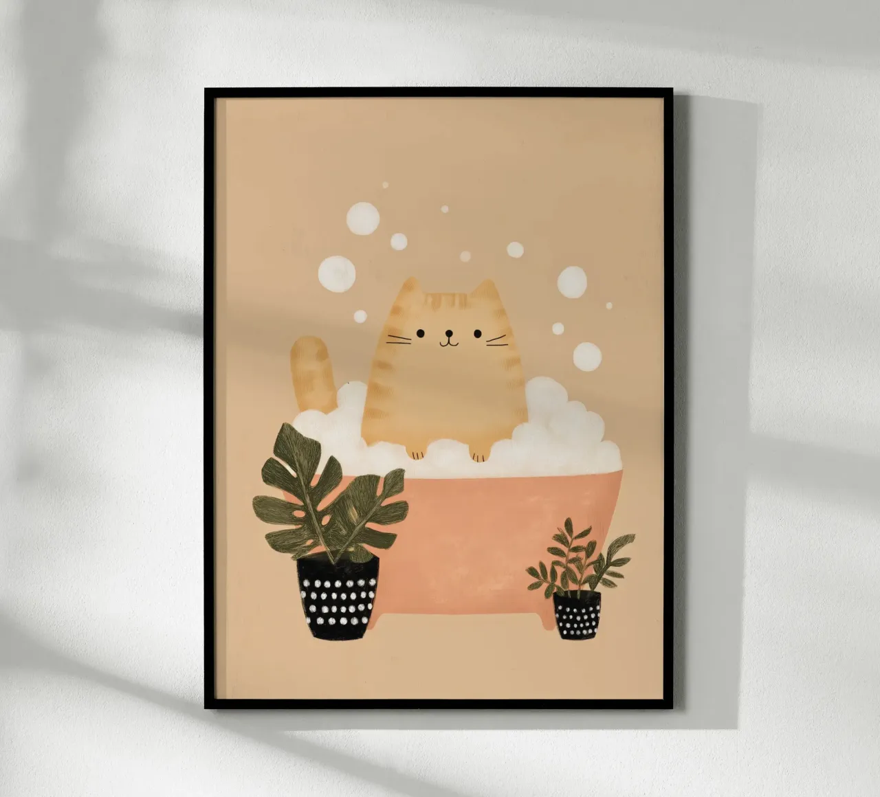 Bubbelbad Kat poster van Lille Verden