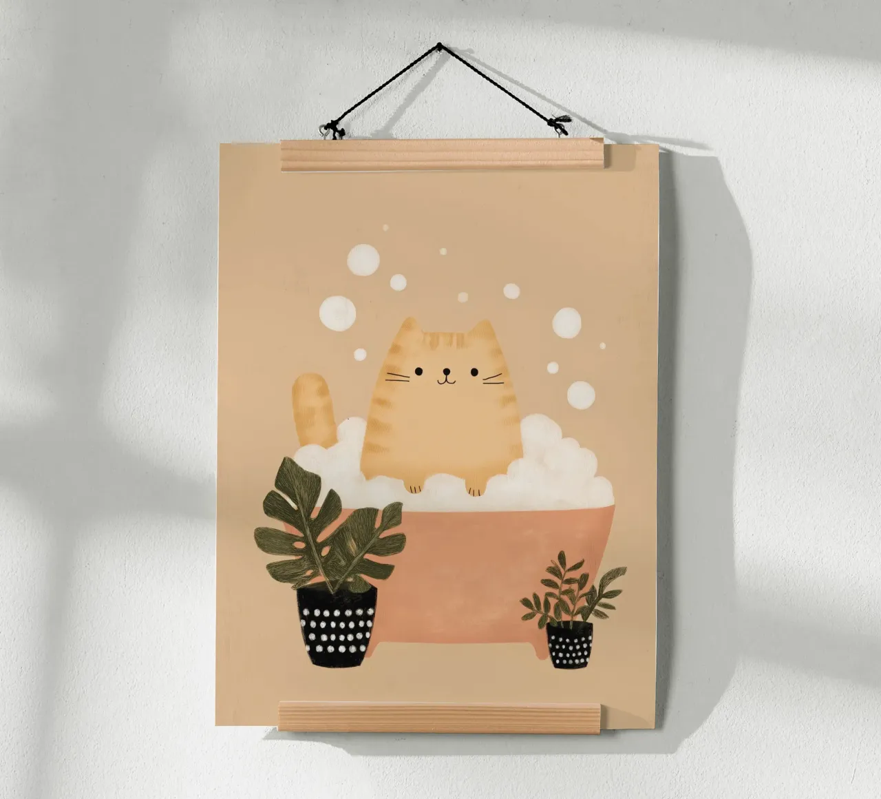 Bubbelbad Kat poster van Lille Verden