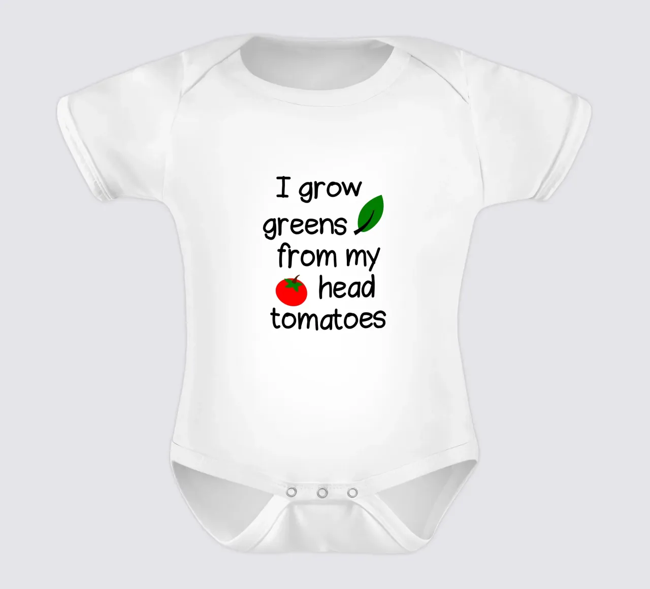 I grow greens from my head tomatoes body neonato maniche corte da mygreenvalue