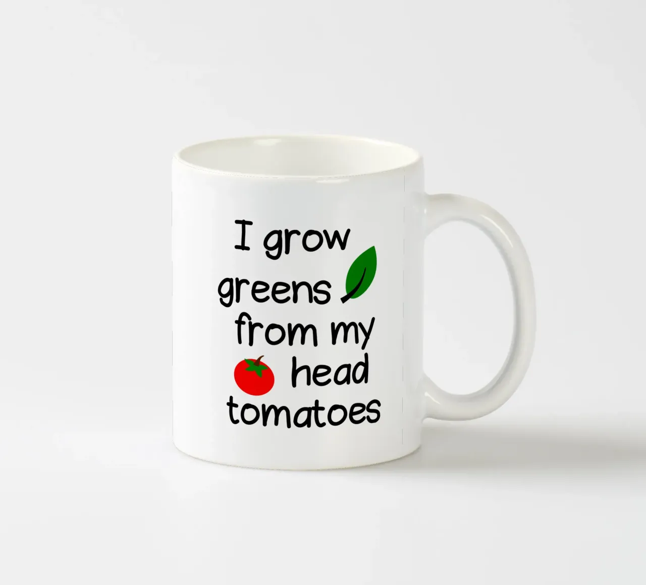 I grow greens from my head tomatoes tazza in ceramica da mygreenvalue