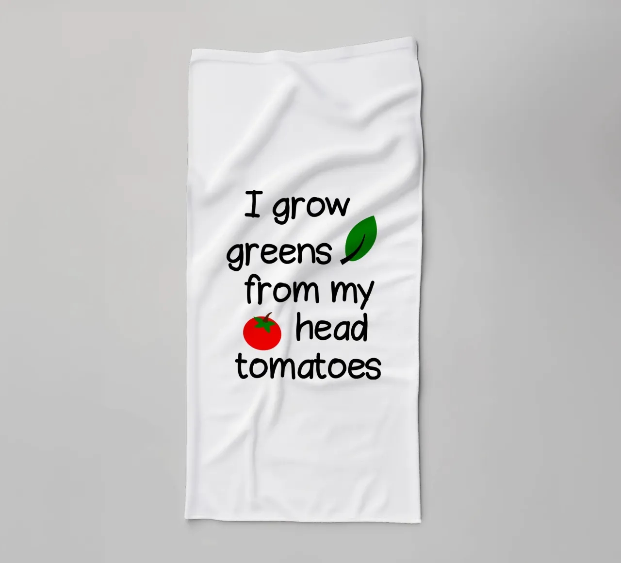 I grow greens from my head tomatoes asciugamano da bagno da mygreenvalue