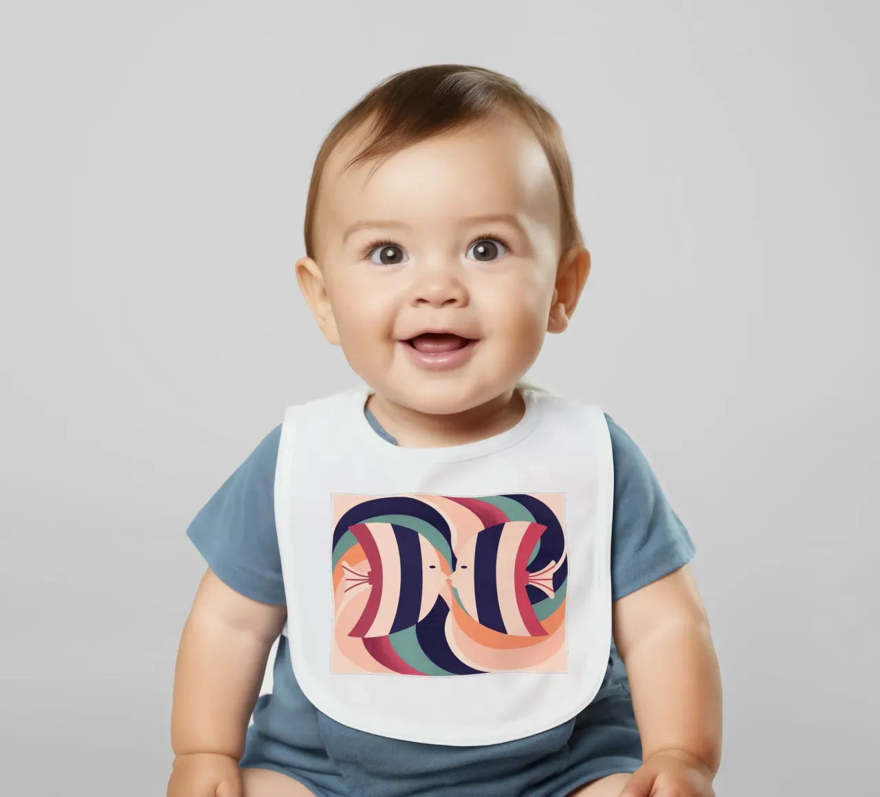Two Fish baby bib by Gaite