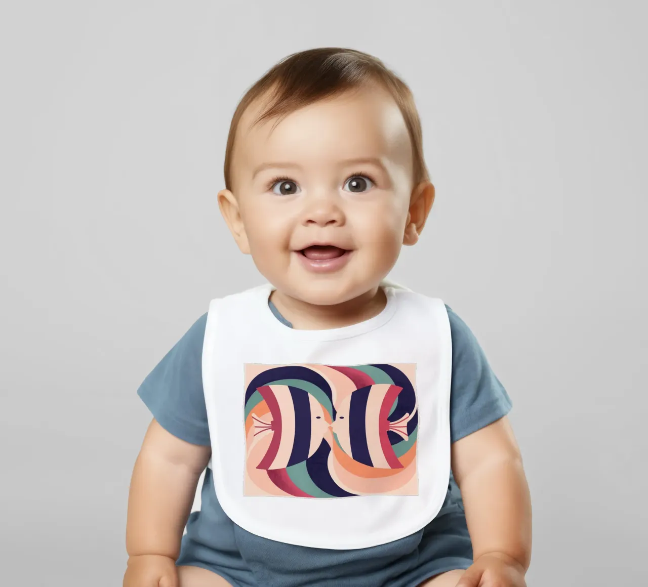 Two Fish baby bib by Gaite