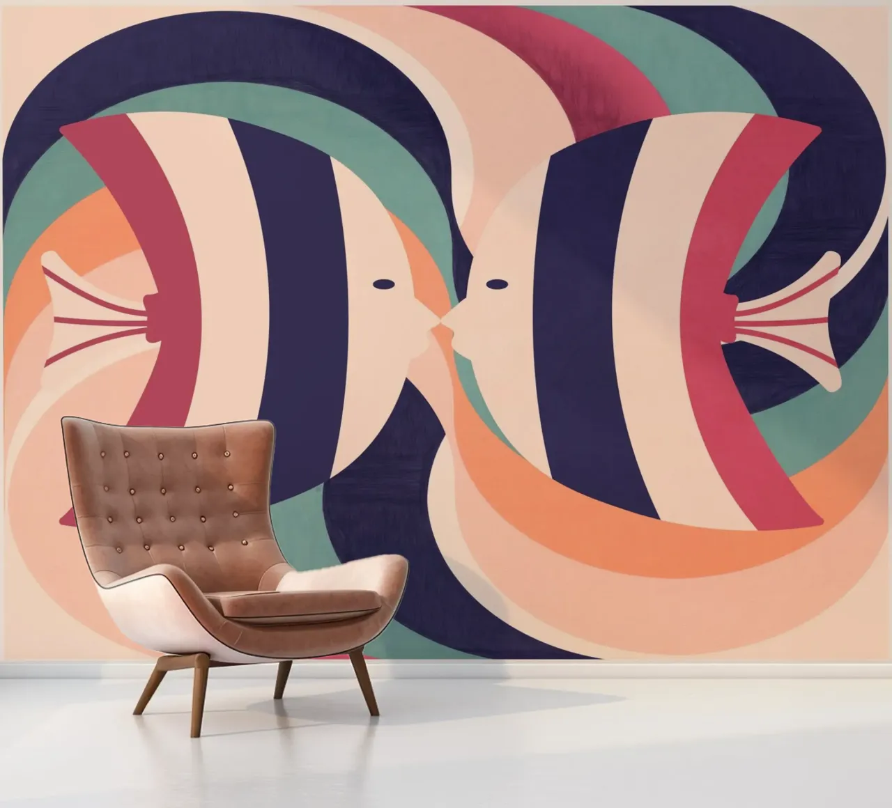 Two Fish fotobehang van Gaite