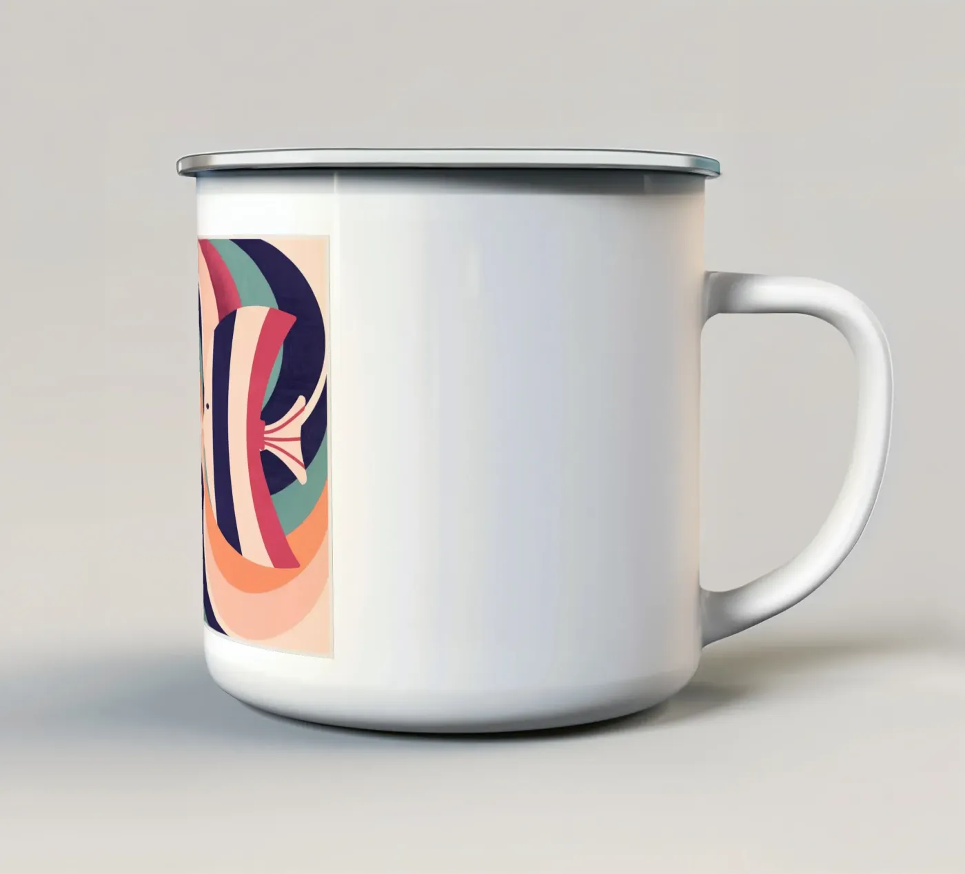 Two Fish enamel mug by Gaite
