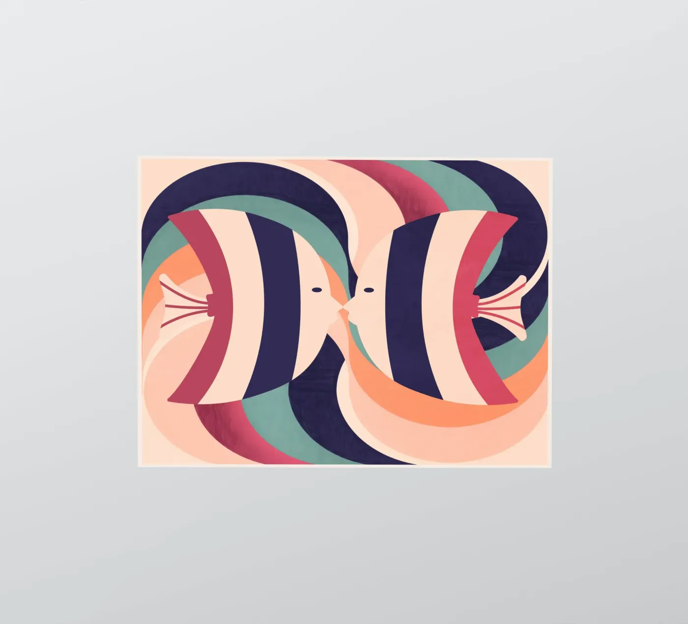 Twee vissen sticker van Gaite