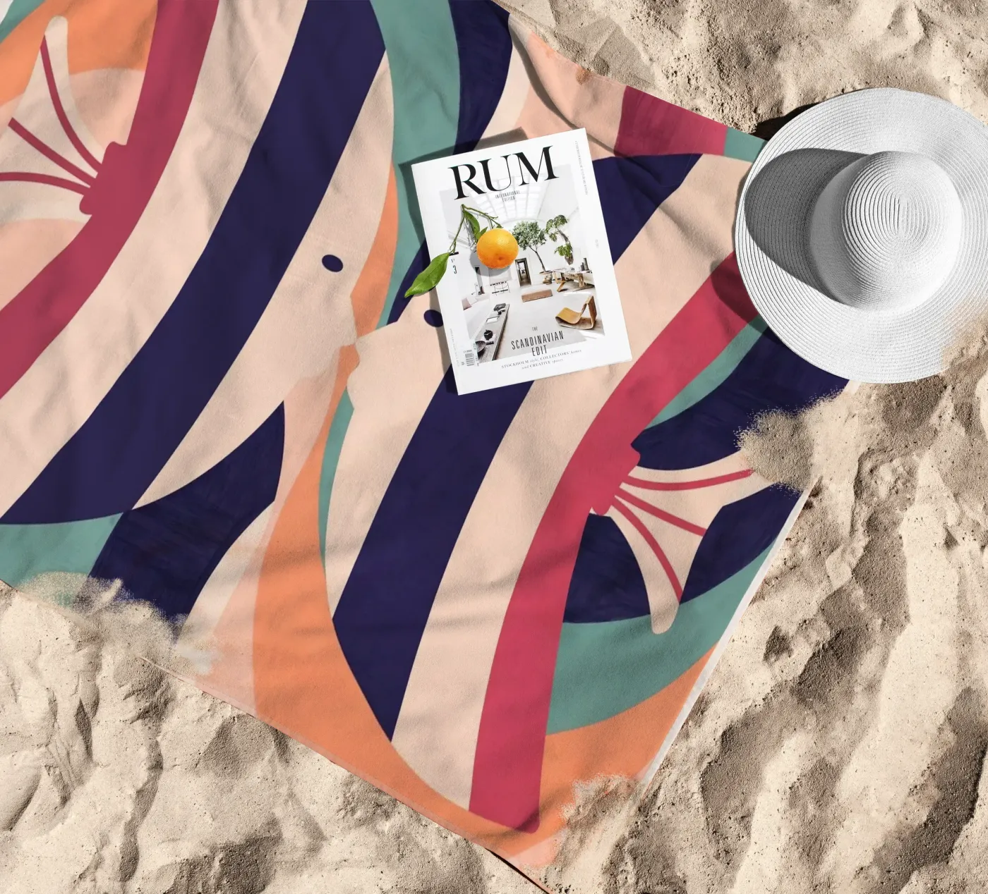 Two Fish beach towel by Gaite
