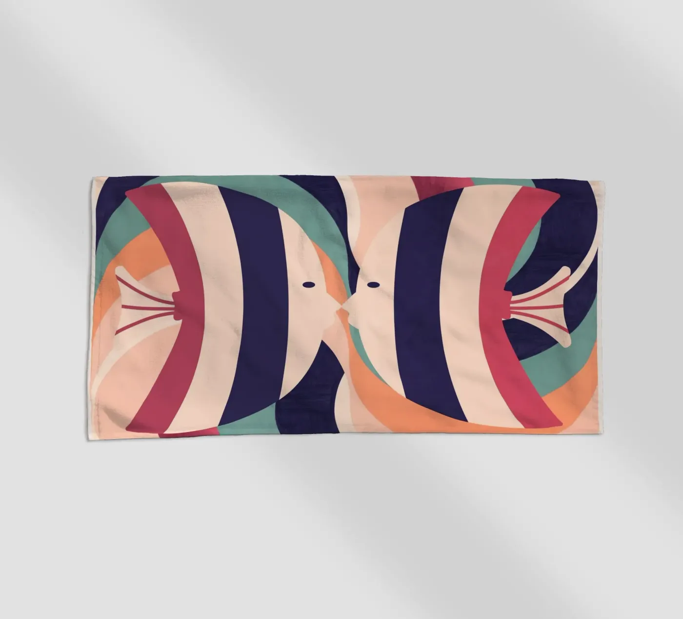 Two Fish beach towel by Gaite