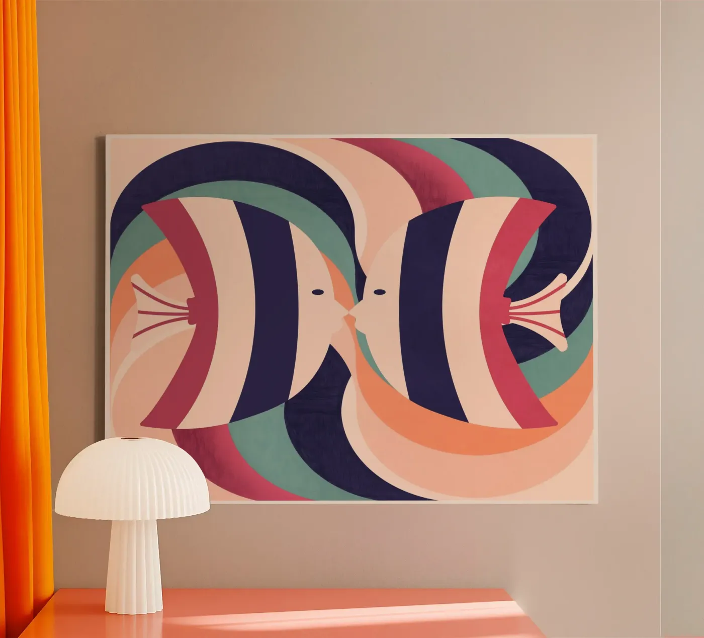 Two Fish canvas by Gaite