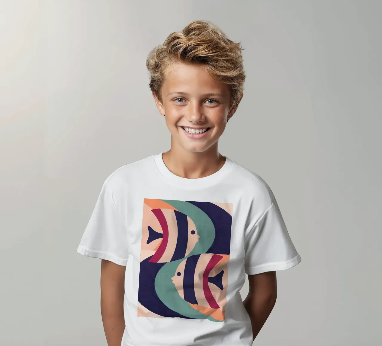 Due pesci t-shirt bambini da Gaite