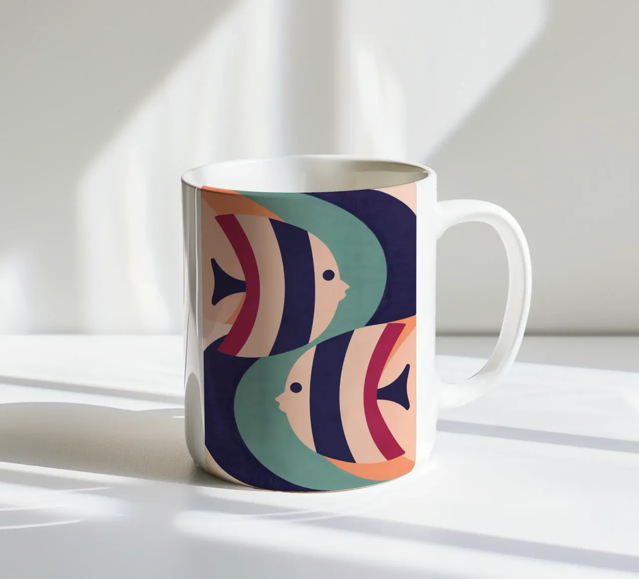 Two Fish ceramic mug by Gaite