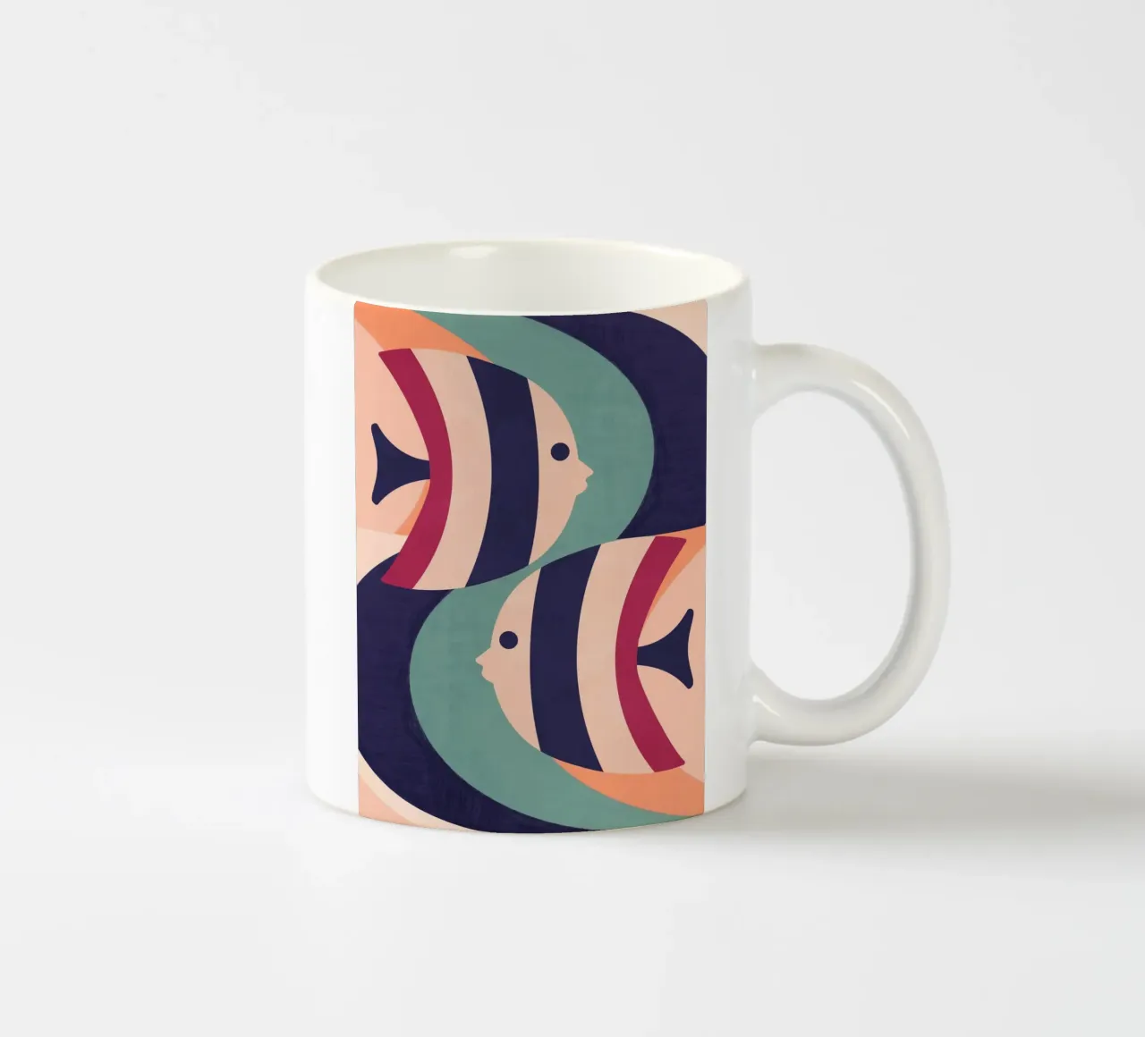 Two Fish ceramic mug by Gaite